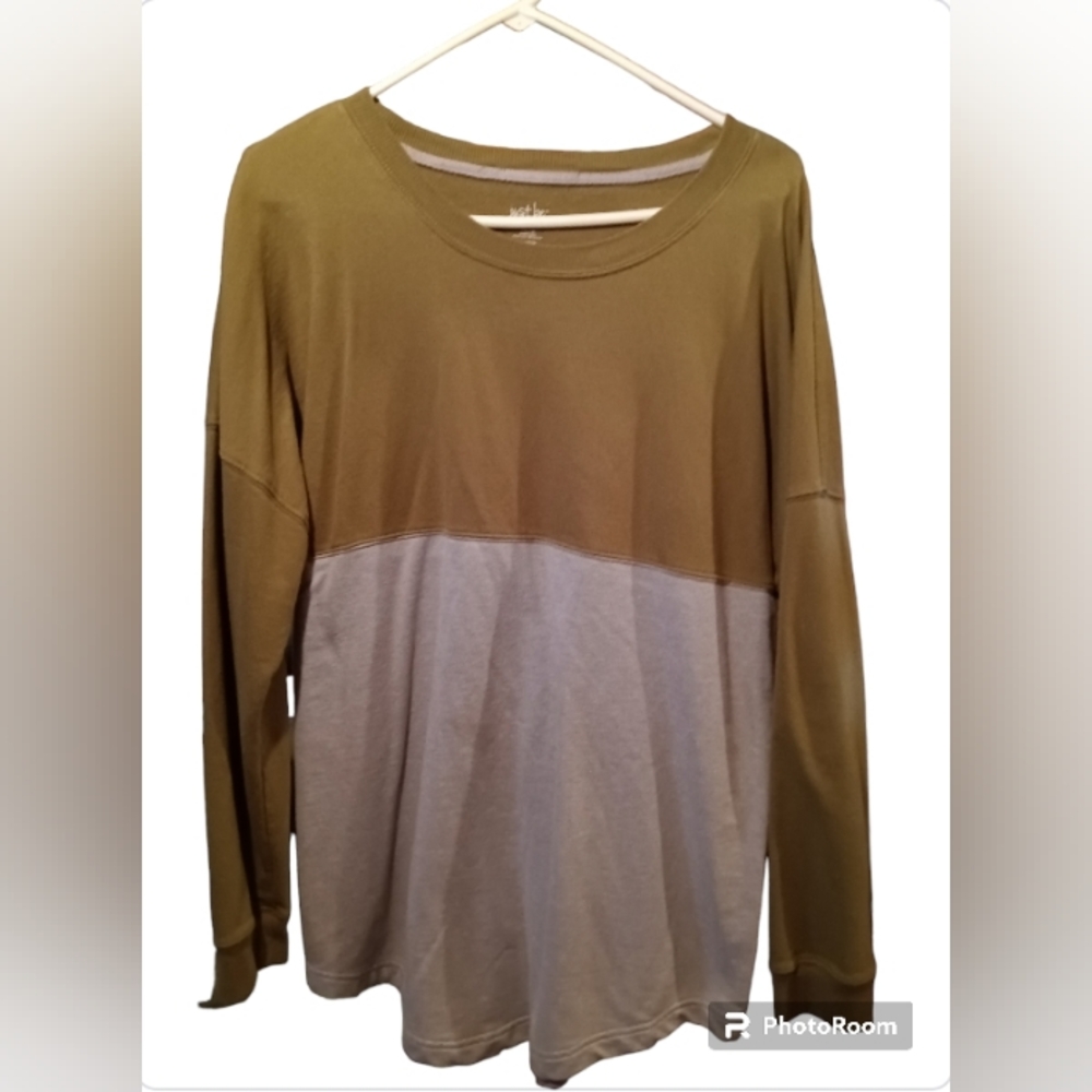 Just Be long sleeve crew neck thin sweatshirt size 1x - Picture 1 of 2